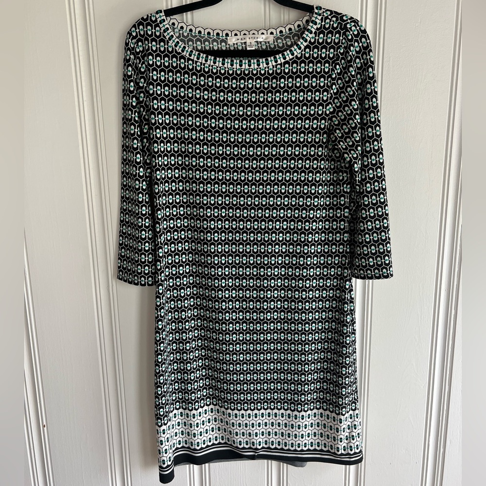 Flowy Long Sleeve Midi Shift Dress